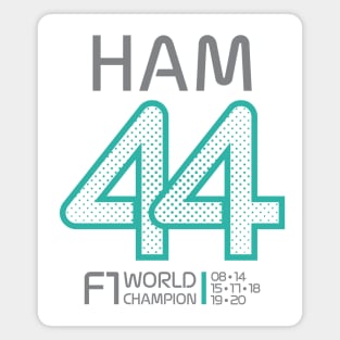 HAM 44 Teal White Halftone Design Magnet